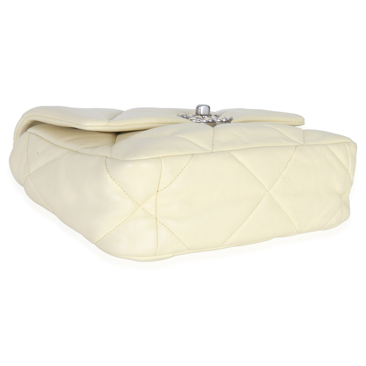 Chanel Light Yellow Quilted Lambskin Medium  19 Flap Bag Handbag 7