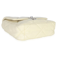 Chanel Light Yellow Quilted Lambskin Medium  19 Flap Bag Handbag 7