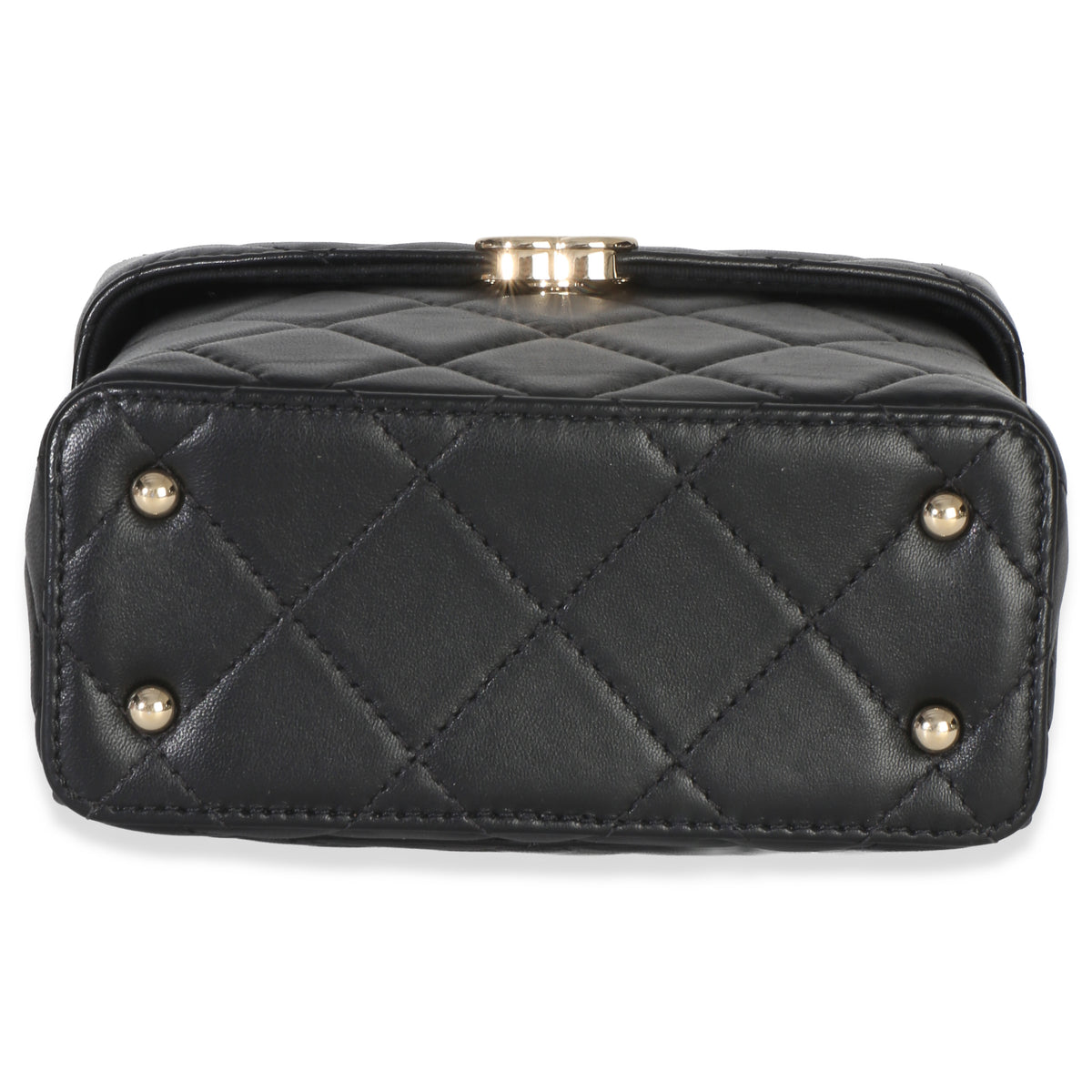 Chanel Black Quilted Lambskin Small Secret Box Bag Handbag 5