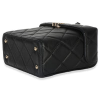 Chanel Black Quilted Lambskin Small Secret Box Bag Handbag 6