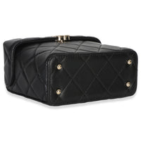 Chanel Black Quilted Lambskin Small Secret Box Bag Handbag 7