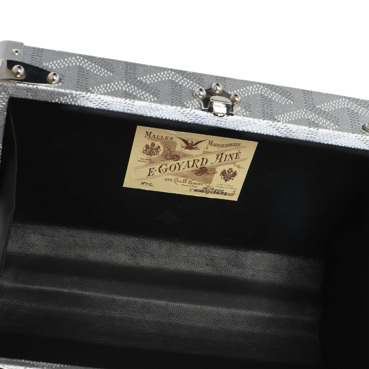 Goyard Silver Precious Metals ine Canvas Minaudiere Trunk Handbag 10