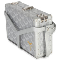 Goyard Silver Precious Metals ine Canvas Minaudiere Trunk Handbag 2