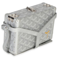 Goyard Silver Precious Metals ine Canvas Minaudiere Trunk Handbag 3