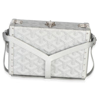 Goyard Silver Precious Metals ine Canvas Minaudiere Trunk Handbag 5