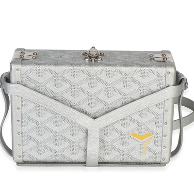 Goyard Silver Precious Metals ine Canvas Minaudiere Trunk Handbag fv