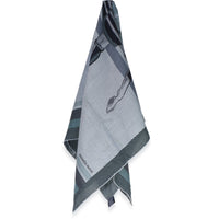 Hermès Men's Ciel Chine Cheval a la Couverture Cashmere Silk Scarf 100 3