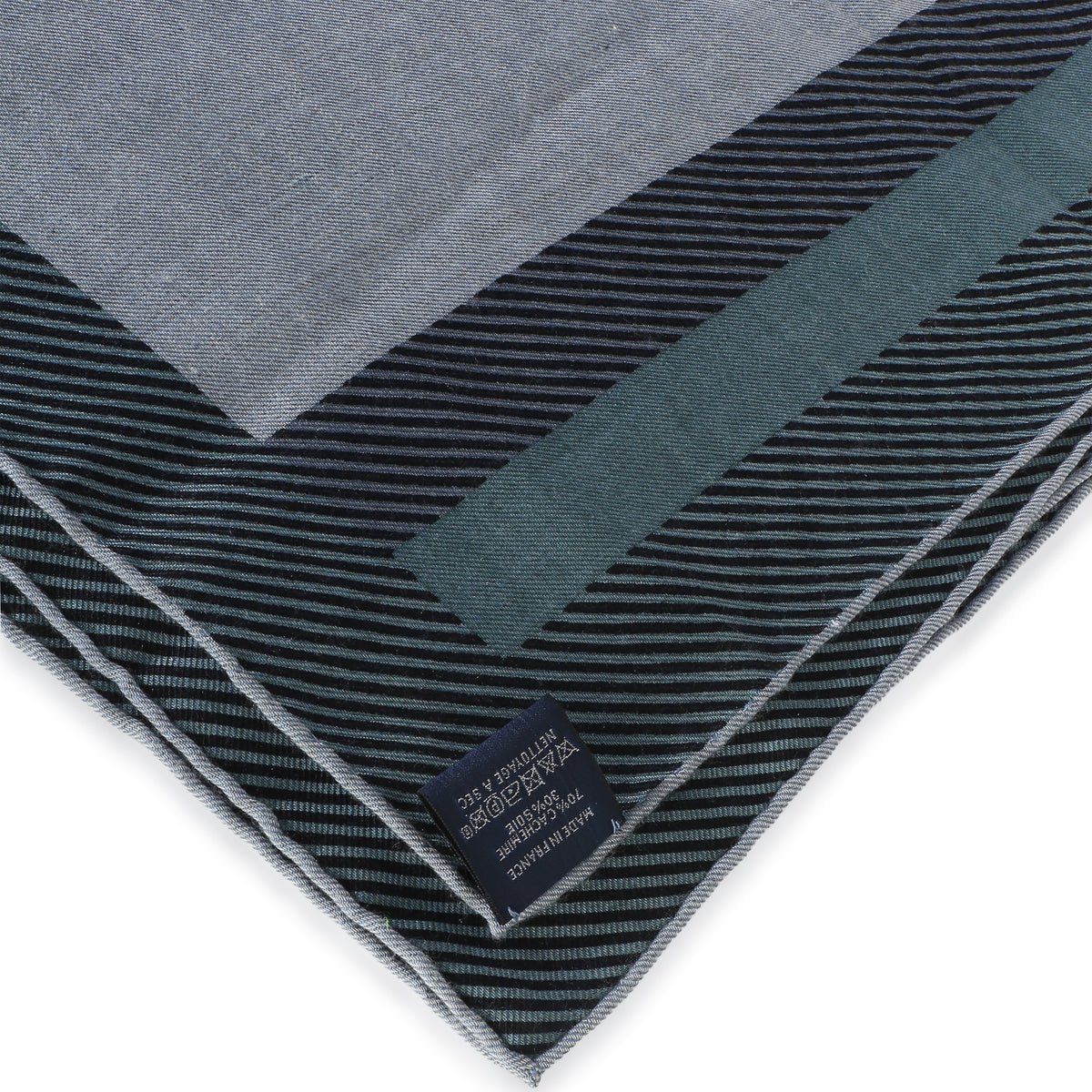Hermès Men's Ciel Chine Cheval a la Couverture Cashmere Silk Scarf 100 5