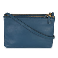 Celine Blue Lambskin Small Trio Crossbody Bag Handbag 4