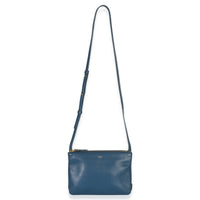Celine Blue Lambskin Small Trio Crossbody Bag Handbag 8