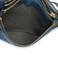 Celine Blue Lambskin Small Trio Crossbody Bag Handbag 9