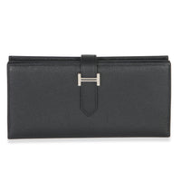 Hermès Black Epsom Bearn Wallet PHW Wallet fv