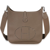 Hermès Etoupe Epsom Evelyne III PM 29 PHW Handbag fv