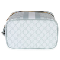 Gucci Light Blue GG Supreme Monogram Dollar Calfskin Medium Savoy Vanity Case Handbag 5