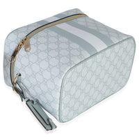 Gucci Light Blue GG Supreme Monogram Dollar Calfskin Medium Savoy Vanity Case Handbag 7