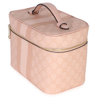 Gucci Light Pink GG Supreme Monogram Dollar Calfskin Medium Savoy Vanity Case Handbag 2