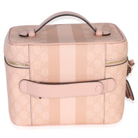 Gucci Light Pink GG Supreme Monogram Dollar Calfskin Medium Savoy Vanity Case Handbag 4