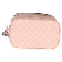 Gucci Light Pink GG Supreme Monogram Dollar Calfskin Medium Savoy Vanity Case Handbag 5