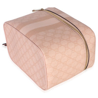 Gucci Light Pink GG Supreme Monogram Dollar Calfskin Medium Savoy Vanity Case Handbag 6