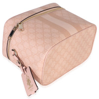 Gucci Light Pink GG Supreme Monogram Dollar Calfskin Medium Savoy Vanity Case Handbag 7