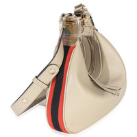 Gucci Beige Smooth Calfskin Web Small Attache Shoulder Bag Handbag 3