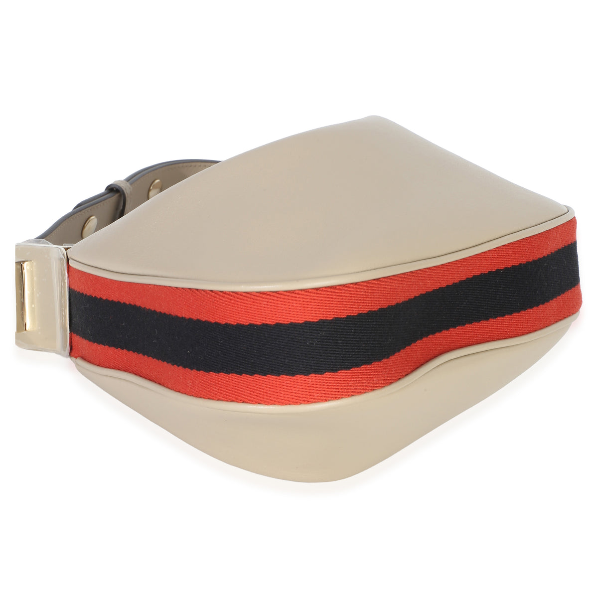 Gucci Beige Smooth Calfskin Web Small Attache Shoulder Bag Handbag 7