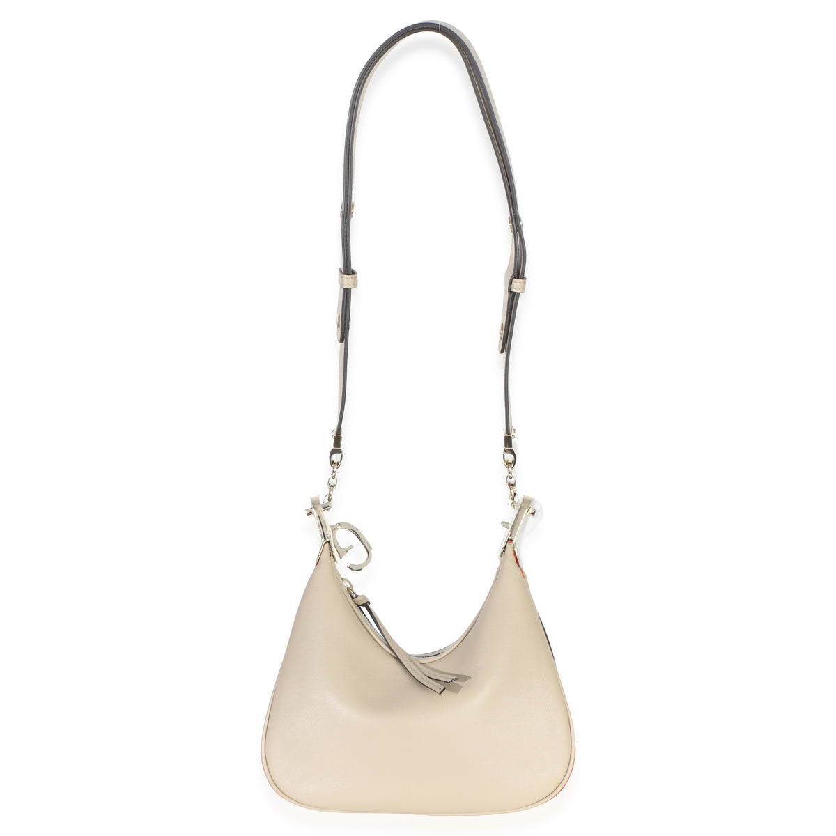 Gucci Beige Smooth Calfskin Web Small Attache Shoulder Bag Handbag 8