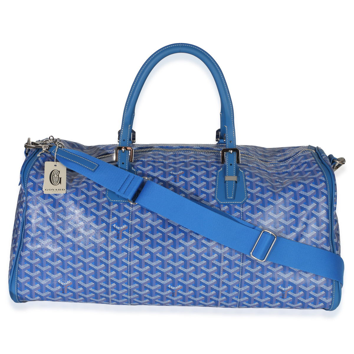 Goyard Blue ine Canvas Croisière Boston 50 Handbag id