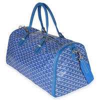 Goyard Blue ine Canvas Croisière Boston 50 Handbag 2