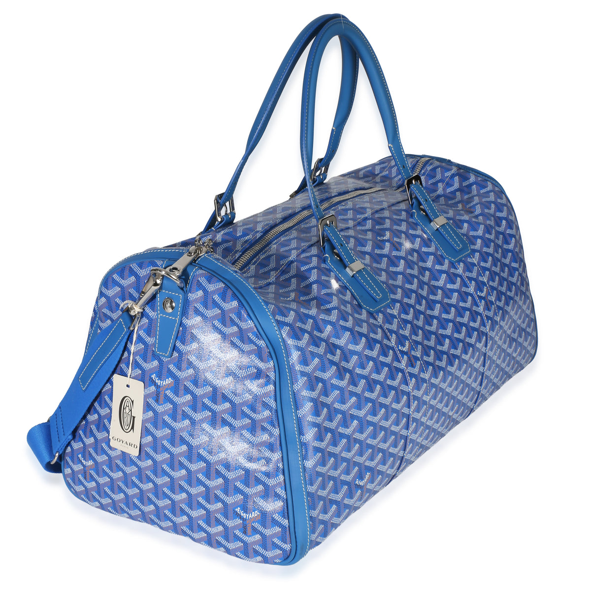 Goyard Blue ine Canvas Croisière Boston 50 Handbag 3