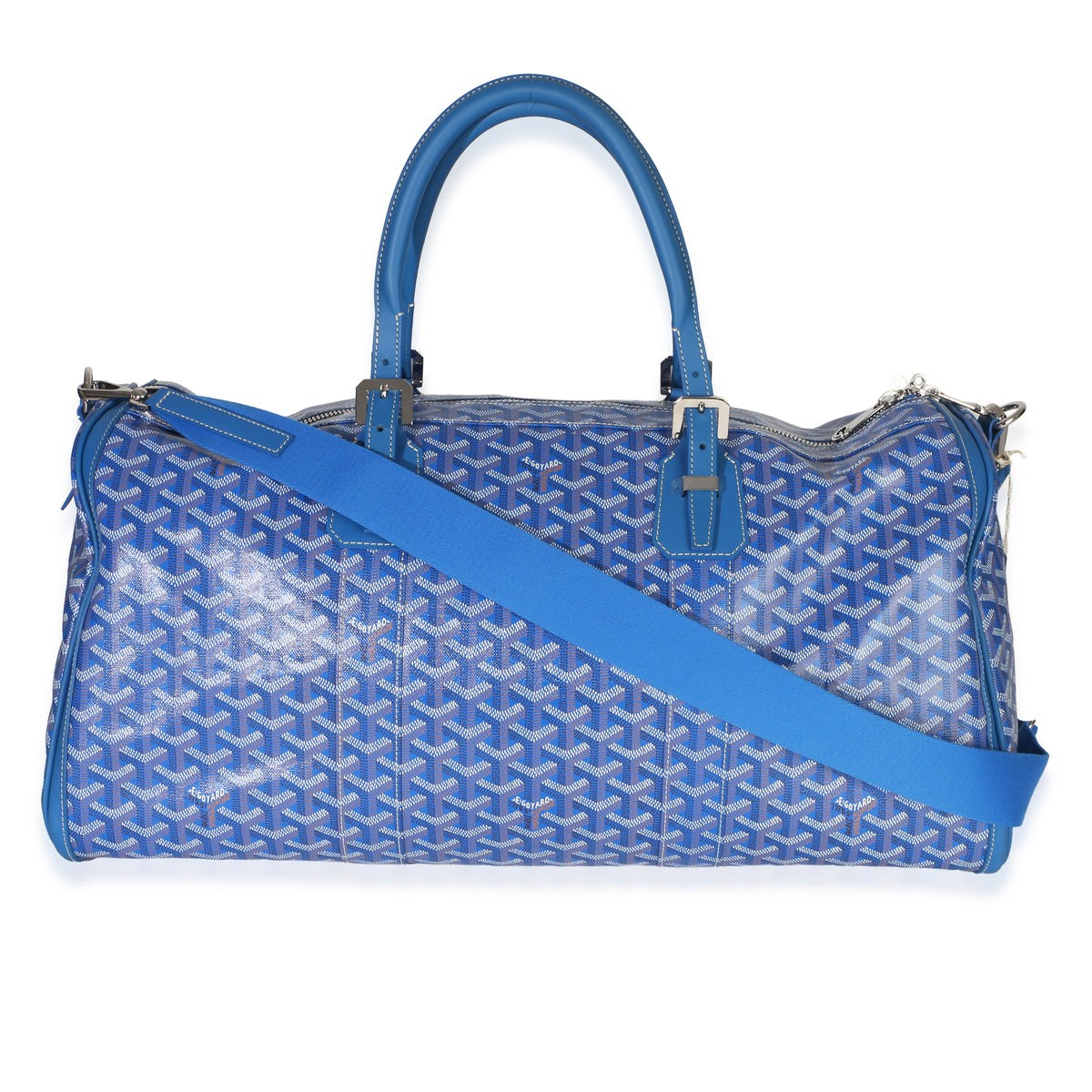 Goyard Blue ine Canvas Croisière Boston 50 Handbag 4