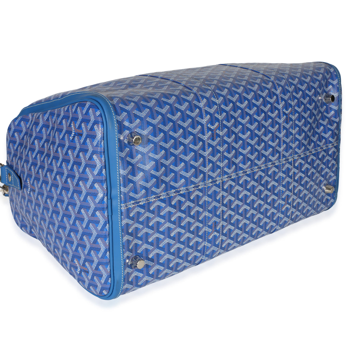 Goyard Blue ine Canvas Croisière Boston 50 Handbag 7