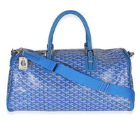 Goyard Blue ine Canvas Croisière Boston 50 Handbag fv