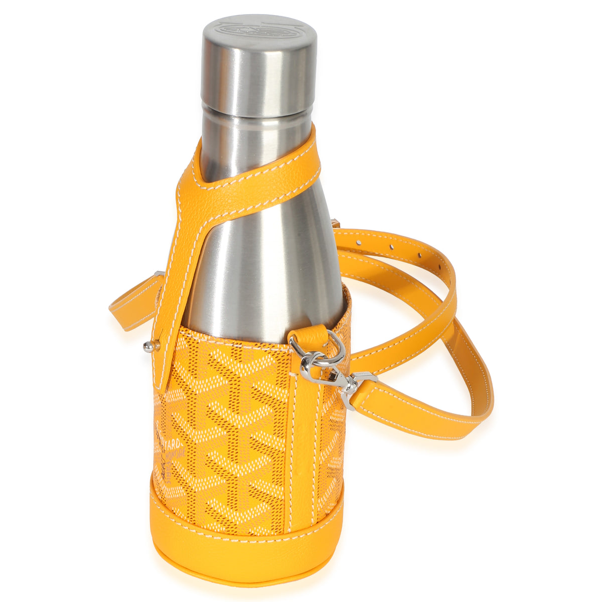 Goyard Yellow ine Canvas Yonne MM Case & Flask 2