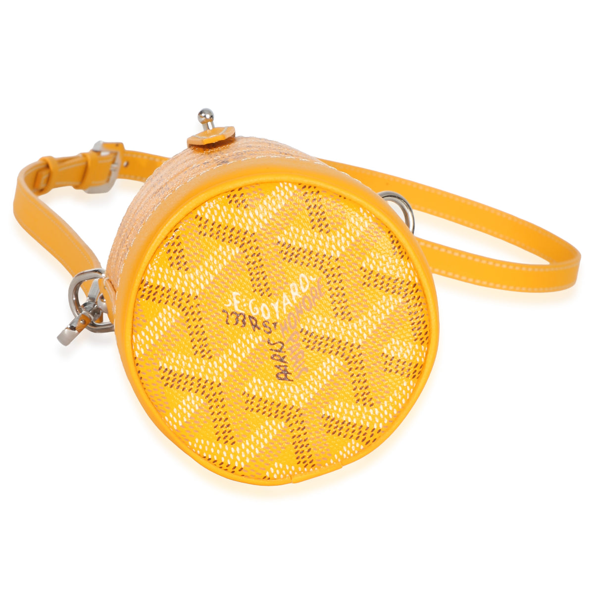 Goyard Yellow ine Canvas Yonne MM Case & Flask 6