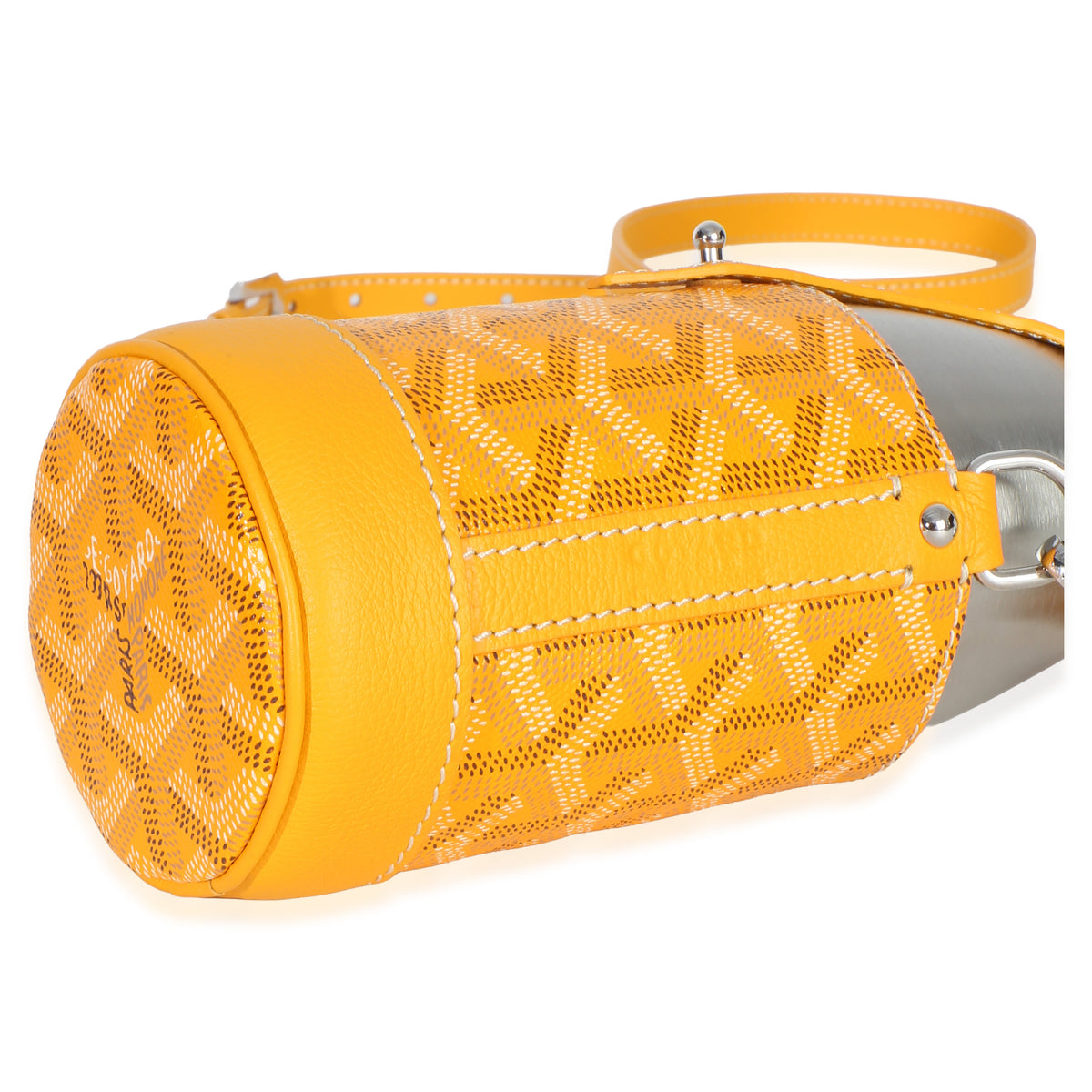 Goyard Yellow ine Canvas Yonne MM Case & Flask 7