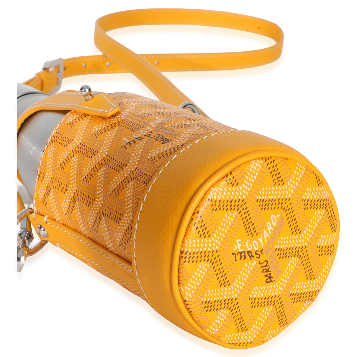 Goyard Yellow ine Canvas Yonne MM Case & Flask 8