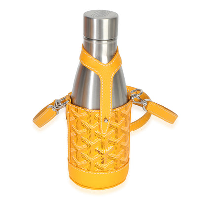 Goyard Yellow ine Canvas Yonne MM Case & Flask fv