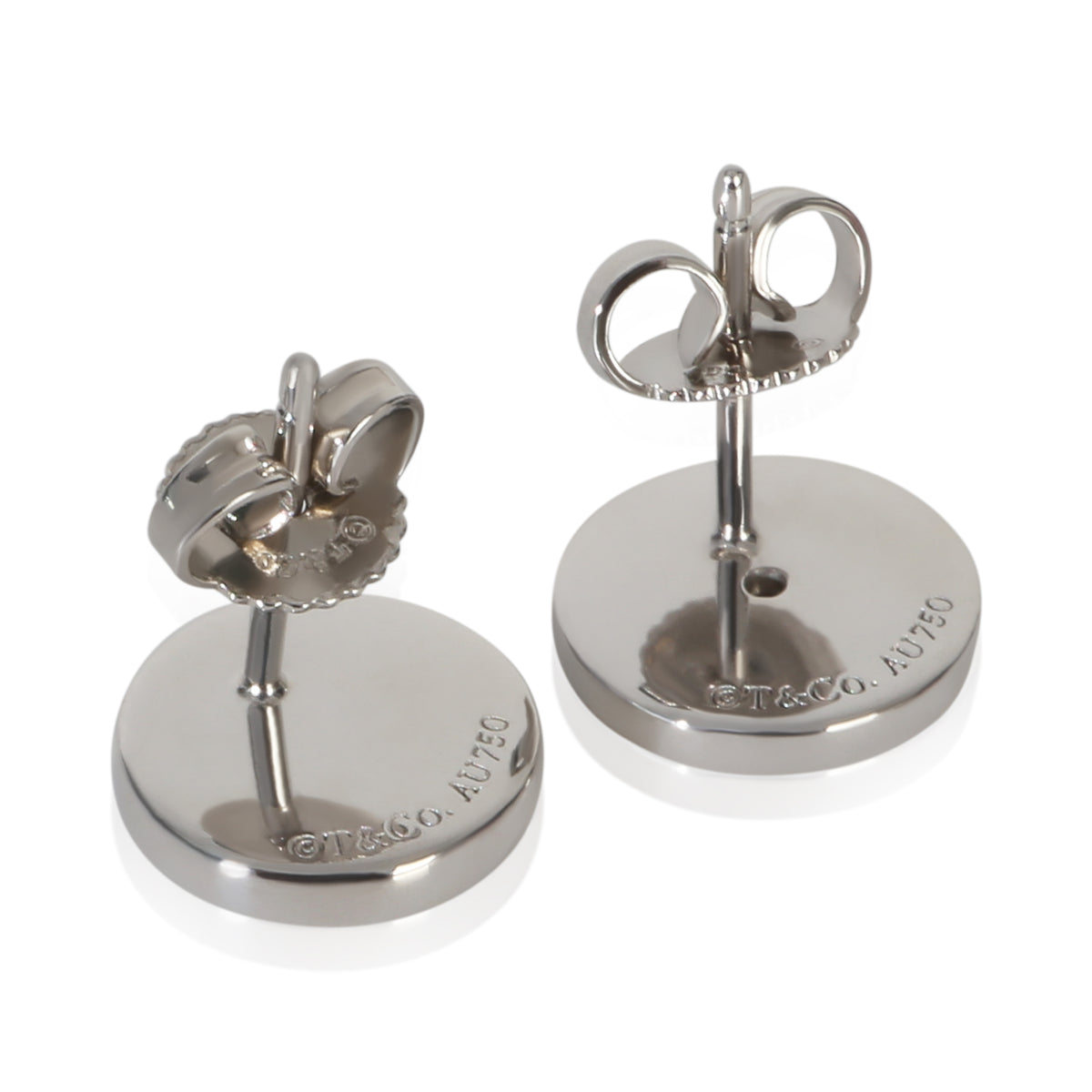 Tiffany & Co. White Gold Diamond Atlas Earrings pv