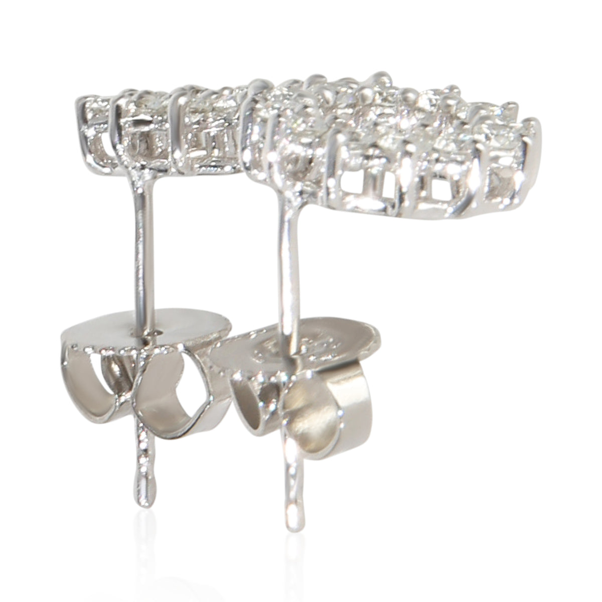 Tiffany & Co. Platinum Diamond Open Circle Earrings 3