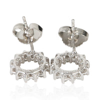 Tiffany & Co. Platinum Diamond Open Circle Earrings 4