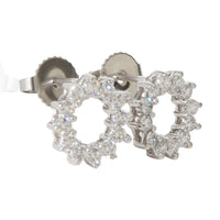 Tiffany & Co. Platinum Diamond Open Circle Earrings fv