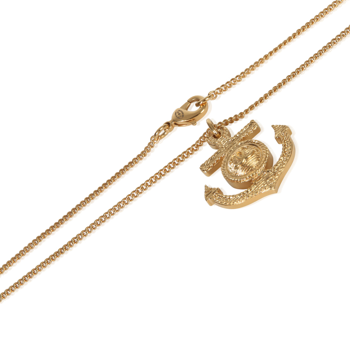 Chanel Gold Plated  2018 Anchor Pendant sv