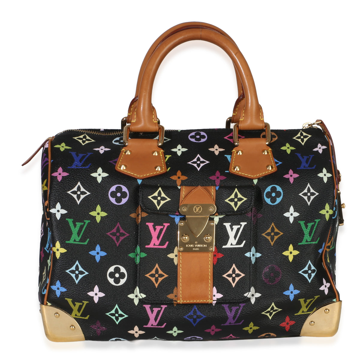 Louis Vuitton Black Multicolor Monogram Canvas Speedy 30 Handbag id