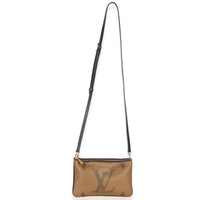 Louis Vuitton Reverse Monogram Giant Canvas Double Zip Pochette Handbag 8