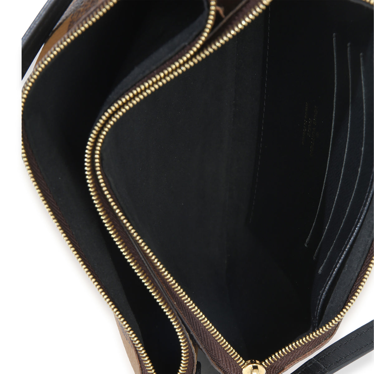 Louis Vuitton Reverse Monogram Giant Canvas Double Zip Pochette Handbag 9