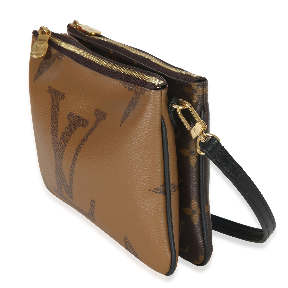 Louis Vuitton Reverse Monogram Giant Canvas Double Zip Pochette Handbag 2