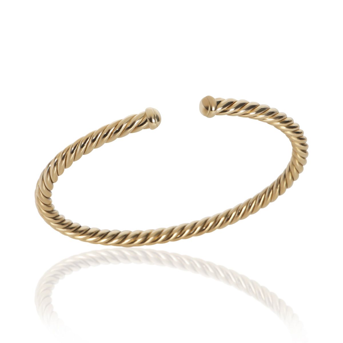 David Yurman Yellow Gold  Cable Flex Bracelet bv
