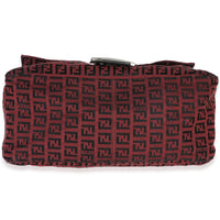 Fendi Black Red Zucca Mama Baguette Handbag 5
