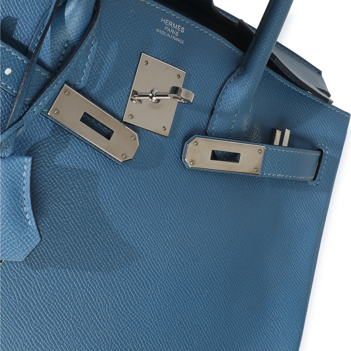 Hermès Bleu Brighton Epsom Birkin 30 PHW Handbag 10